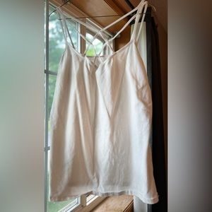 Maurices Beautiful White Criss Cross Tank Top Dressy